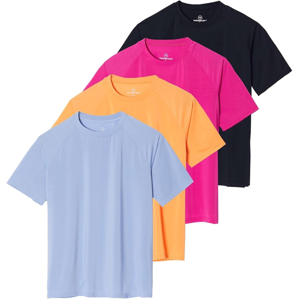 image:image4 Pack Womens Rash Guard Short Sleeve Swim Shirts Athletic Swimming TopsSet 6