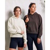 2 Pack Women’s Cropped Hoodies Crop Sweatshirt Ladies Fleece Pullover Top(Solid Chocolate Torte  Solid Moonbeam)