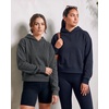 2 Pack Women’s Cropped Hoodies Crop Sweatshirt Ladies Fleece Pullover Top(Solid Navy Blazer  Charcoal Heather)