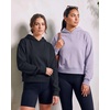 2 Pack Women’s Cropped Hoodies Crop Sweatshirt Ladies Fleece Pullover Top(Solid Polar Night  Solid Orchid Petal)