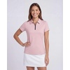 3 Pack Women’s Dry Fit Golf Polo Shirts with Zipper Short Sleeve Collared(Solid Black  Solid Ballad Blue  Solid Pale Lilac)