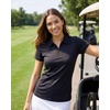 3 Pack Women’s Dry Fit Golf Polo Shirts with Zipper Short Sleeve Collared(Solid Black  Solid Black  Solid Black)