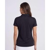 3 Pack Women’s Dry Fit Golf Polo Shirts with Zipper Short Sleeve Collared(Solid Black  Solid Black  Solid Black)