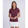 3 Pack Women’s Dry Fit Golf Polo Shirts with Zipper Short Sleeve Collared(Solid Black  Solid Burgundy  Solid Bright White)