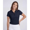 3 Pack Women’s Dry Fit Golf Polo Shirts with Zipper Short Sleeve Collared(Solid Black  Solid Navy Blazer  Solid Quiet Shade)