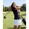 3 Pack Women’s Dry Fit Golf Polo Shirts with Zipper Short Sleeve Collared(Solid Black  Solid Navy Blazer  Solid Quiet Shade)