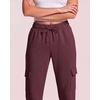 3 Pack Women’s Fleece Cargo Sweatpants Lounge Casual Sweat Pants Pockets(Solid Black  Solid Burgundy  Grey Heather)