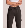 3 Pack Women’s Fleece Cargo Sweatpants Lounge Casual Sweat Pants Pockets(Solid Black  Solid Chocolate Torte  Solid Moonbeam)