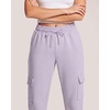 3 Pack Women’s Fleece Cargo Sweatpants Lounge Casual Sweat Pants Pockets(Solid Black  Solid Mojave Desert  Solid Orchid Petal)