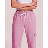 3 Pack Women’s Fleece Cargo Sweatpants Lounge Casual Sweat Pants Pockets(Solid Black  Solid Moonlight Mauve  Grey Heather)