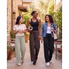 3 Pack Women’s Palazzo Pants Wide Leg Adaptive Pajama Bottoms Lounge Casual(Set 10)