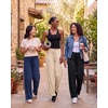 3 Pack Women’s Palazzo Pants Wide Leg Adaptive Pajama Bottoms Lounge Casual(Set 5)