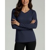 4 Pack Women’s Dry Fit Long Sleeve V Neck Tops Workout Athletic Tees Shirts(Set 11)