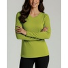 4 Pack Women’s Dry Fit Long Sleeve V Neck Tops Workout Athletic Tees Shirts(Set 3)