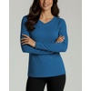 4 Pack Women’s Dry Fit Long Sleeve V Neck Tops Workout Athletic Tees Shirts(Set 8)