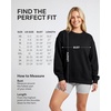 Real Essentials Ladies LS Fleece Oversized Crew Neck Sweatshirt(Solid Black  Solid Navy Blazer  Charcoal Heather)