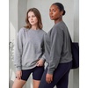 Real Essentials Ladies LS Fleece Oversized Crew Neck Sweatshirt(Solid Black  Solid Quiet Shade  Grey Heather)