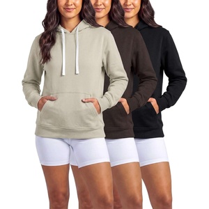 3 Pack Women’s Fleece Pullover Hoodies Sweatshirts Hooded Tops Athletic Gym(Set 11)