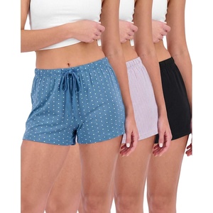 3 Pack Women’s Pajama Shorts Soft Sleep Lounge Pj Bottoms Comfy Cute Summer(Set M)