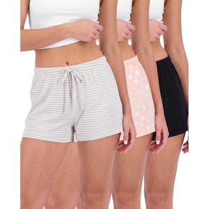 3 Pack Women’s Pajama Shorts Soft Sleep Lounge Pj Bottoms Comfy Cute Summer(Set a)