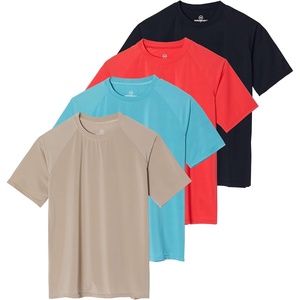 4 Pack Women’s Rash Guard Short Sleeve Swim Shirts Athletic Swimming Tops(Set 5)