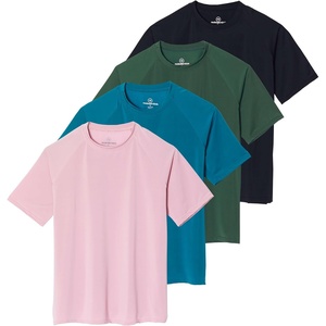 4 Pack Women’s Rash Guard Short Sleeve Swim Shirts Athletic Swimming Tops(Set 8)