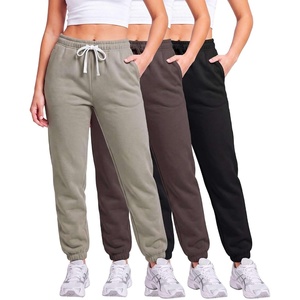 Real Essentials 3 Pack: Women’s Fleece Jogger Sweatpants (Available in Plus Size)(Set 10)