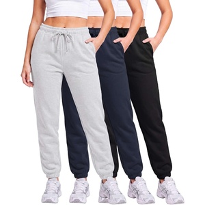 Real Essentials 3 Pack: Women’s Fleece Jogger Sweatpants (Available in Plus Size)(Set 12)