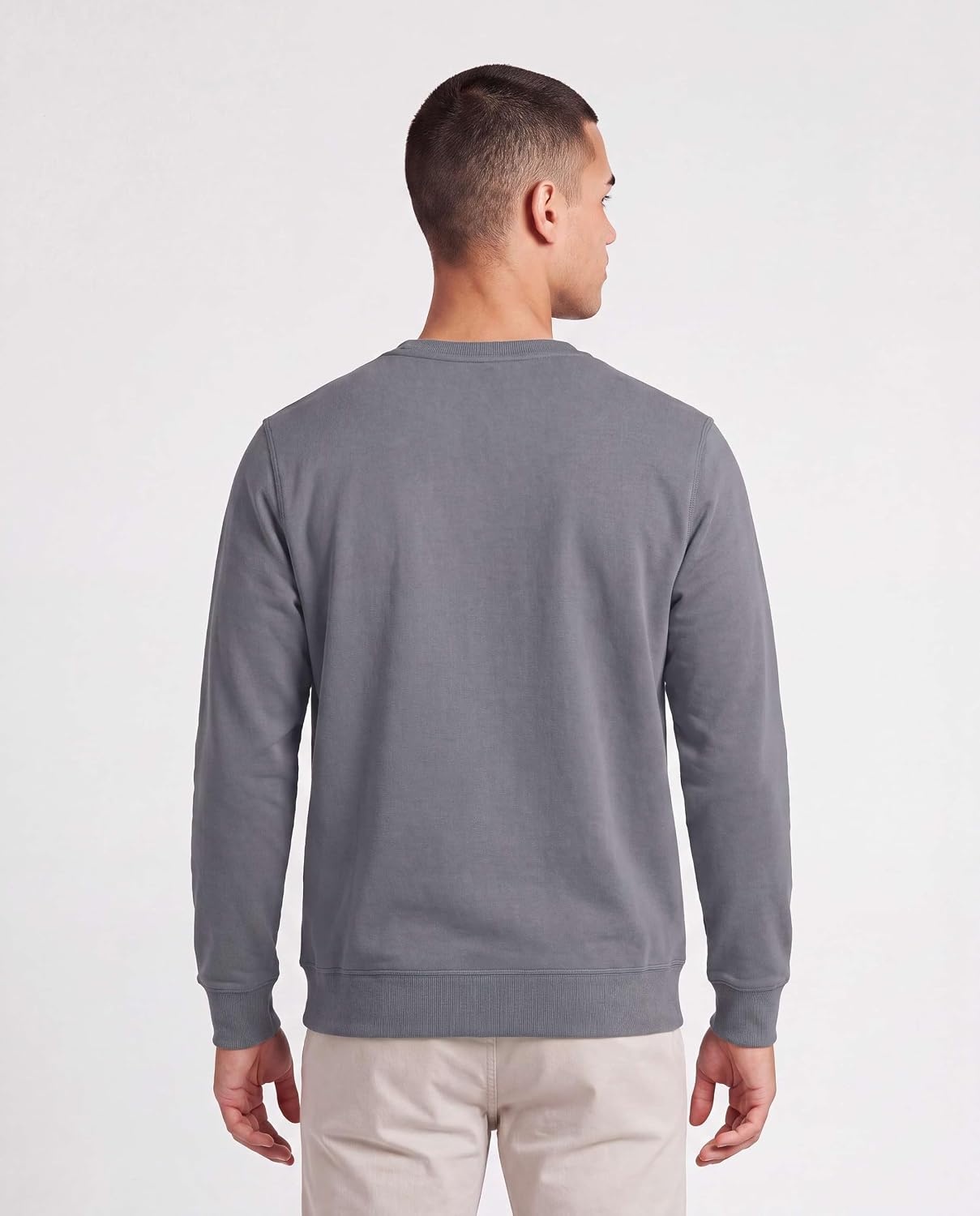 image:image3 Pack Mens Fleece Pocket Sweatshirt Pullover Long Sleeve Shirts SweaterSolid Black Solid Quiet Shade Grey Heather