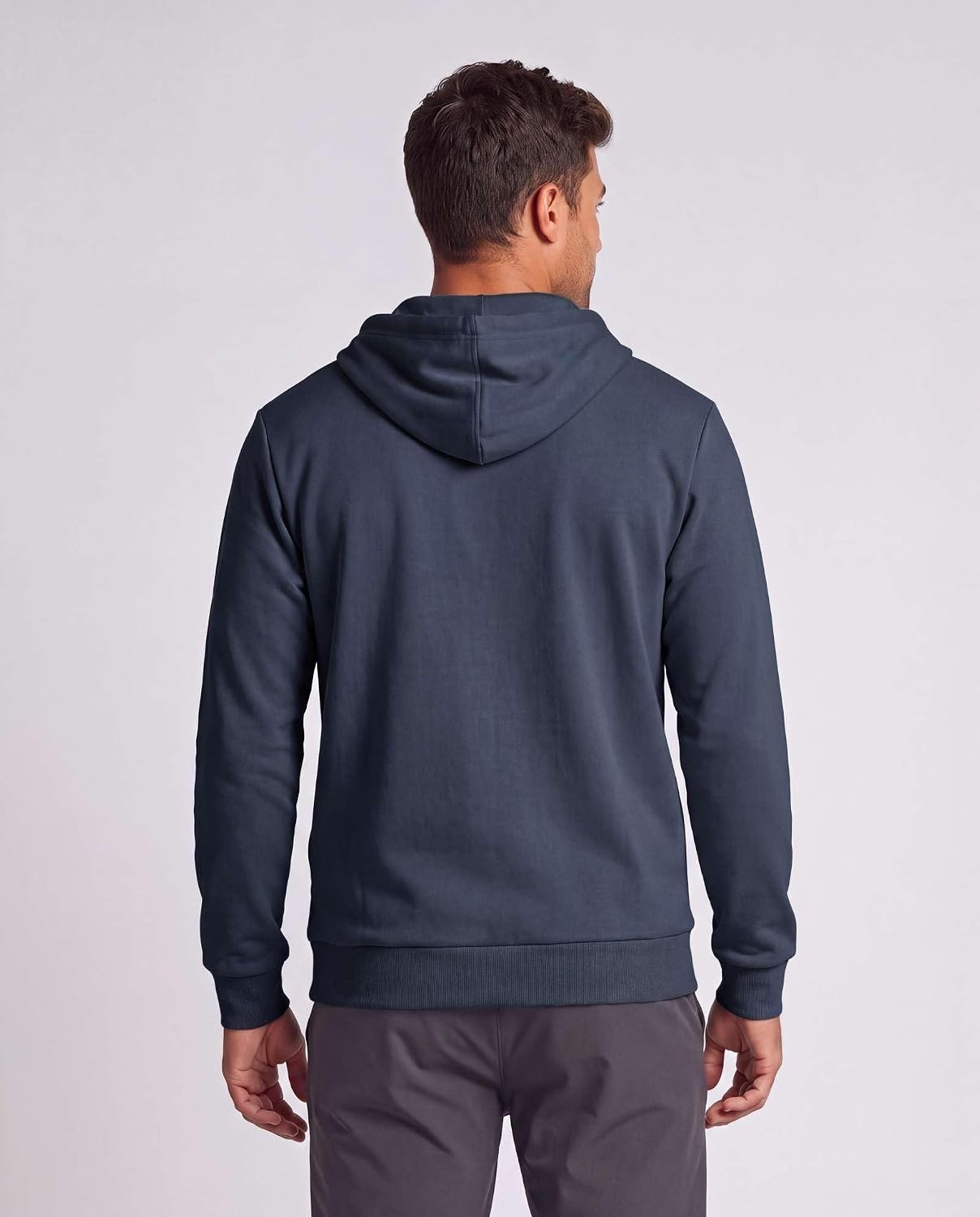 image:image3 Pack Mens Full Zip Up Hoodies Fleece Sweatshirts Jackets Workout ZipperBlack Solid Solid Olive Night Solid Vintage Indigo