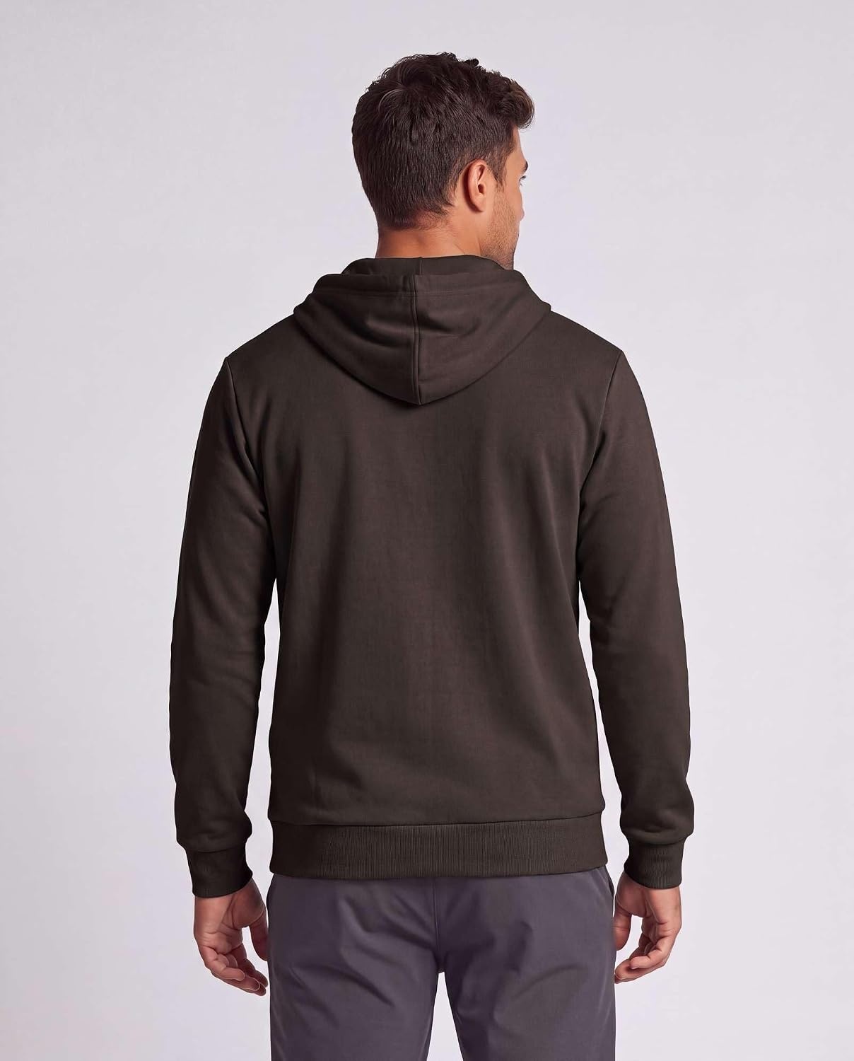 image:image3 Pack Mens Full Zip Up Hoodies Fleece Sweatshirts Jackets Workout ZipperSolid Black Solid Choc Torte Solid Moonbeam