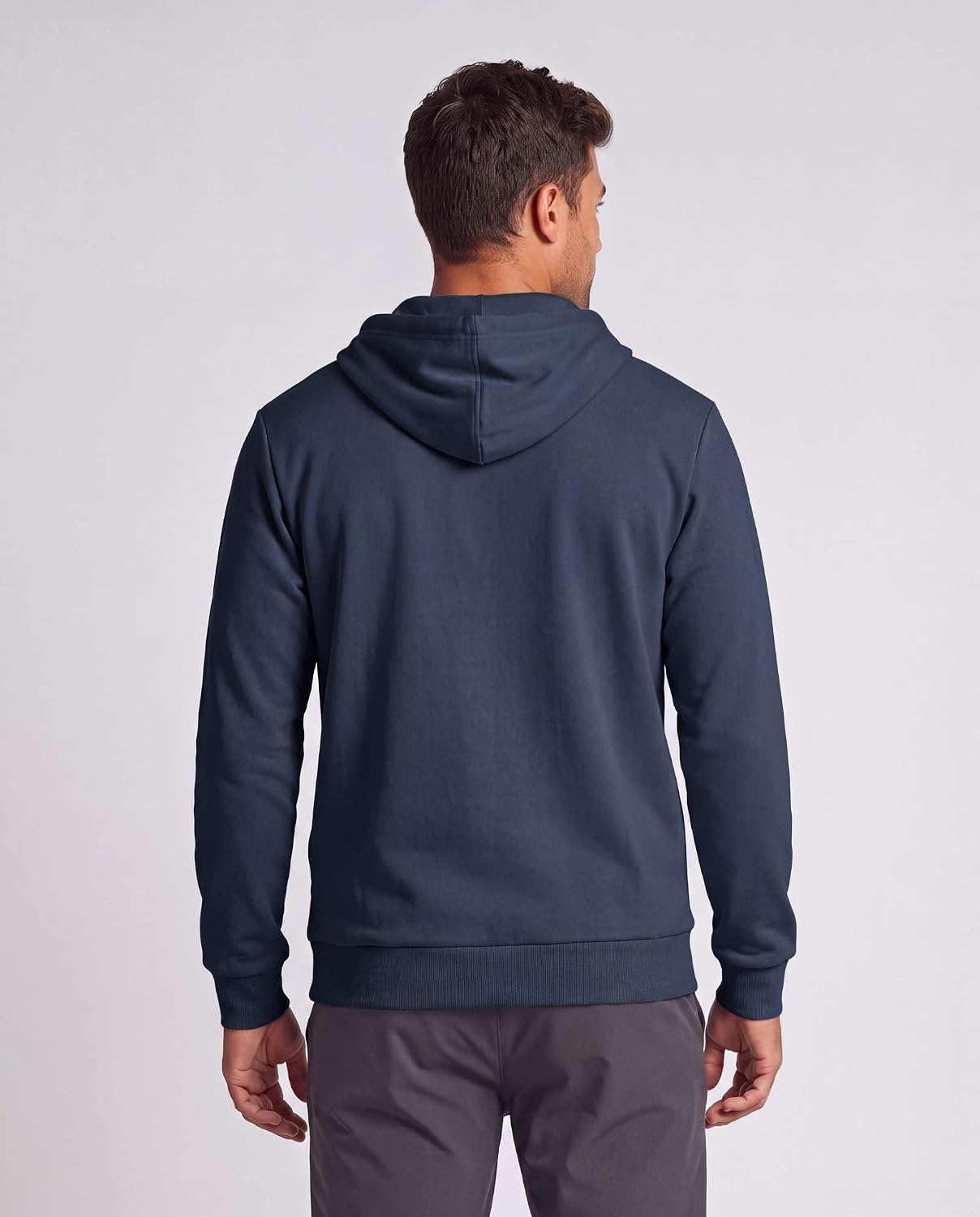 image:image3 Pack Mens Full Zip Up Hoodies Fleece Sweatshirts Jackets Workout ZipperSolid Black Solid Navy Blazer Charcoal Heather