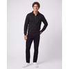 2 Pack Mens Fleece Quarter Zip Sweatshirt Sweater Collared Long Sleeve Top(Solid Black  Grey Heather)