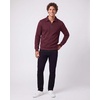 2 Pack Mens Fleece Quarter Zip Sweatshirt Sweater Collared Long Sleeve Top(Solid Burgundy  Grey Heather)