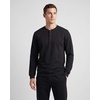 3 Pack Mens Fleece Henley Shirts Long Sleeve Sweatshirt Sweater Athletic(Solid Black  Solid Black  Solid Black)