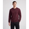 3 Pack Mens Fleece Henley Shirts Long Sleeve Sweatshirt Sweater Athletic(Solid Black  Solid Burgundy  Solid Vintage Indigo)