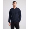 3 Pack Mens Fleece Henley Shirts Long Sleeve Sweatshirt Sweater Athletic(Solid Black  Solid Navy Blazer  Charcoal Heather)