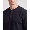 3 Pack Mens Fleece Henley Shirts Long Sleeve Sweatshirt Sweater Athletic(Solid Black  Solid Pine Grove  Solid Northern Droplet)