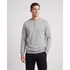 3 Pack Mens Fleece Henley Shirts Long Sleeve Sweatshirt Sweater Athletic(Solid Black  Solid Quiet Shade  Grey Heather)