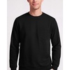 3 Pack Mens Fleece Pocket Sweatshirt Pullover Long Sleeve Shirts Sweater(Solid Black  Solid Black  Solid Black)