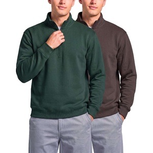 2 Pack Mens Fleece Sweatshirt Sweater Half Zip Pullover Long Sleeve Casual(Solid Chocolate Torte  Solid Pine Grove)