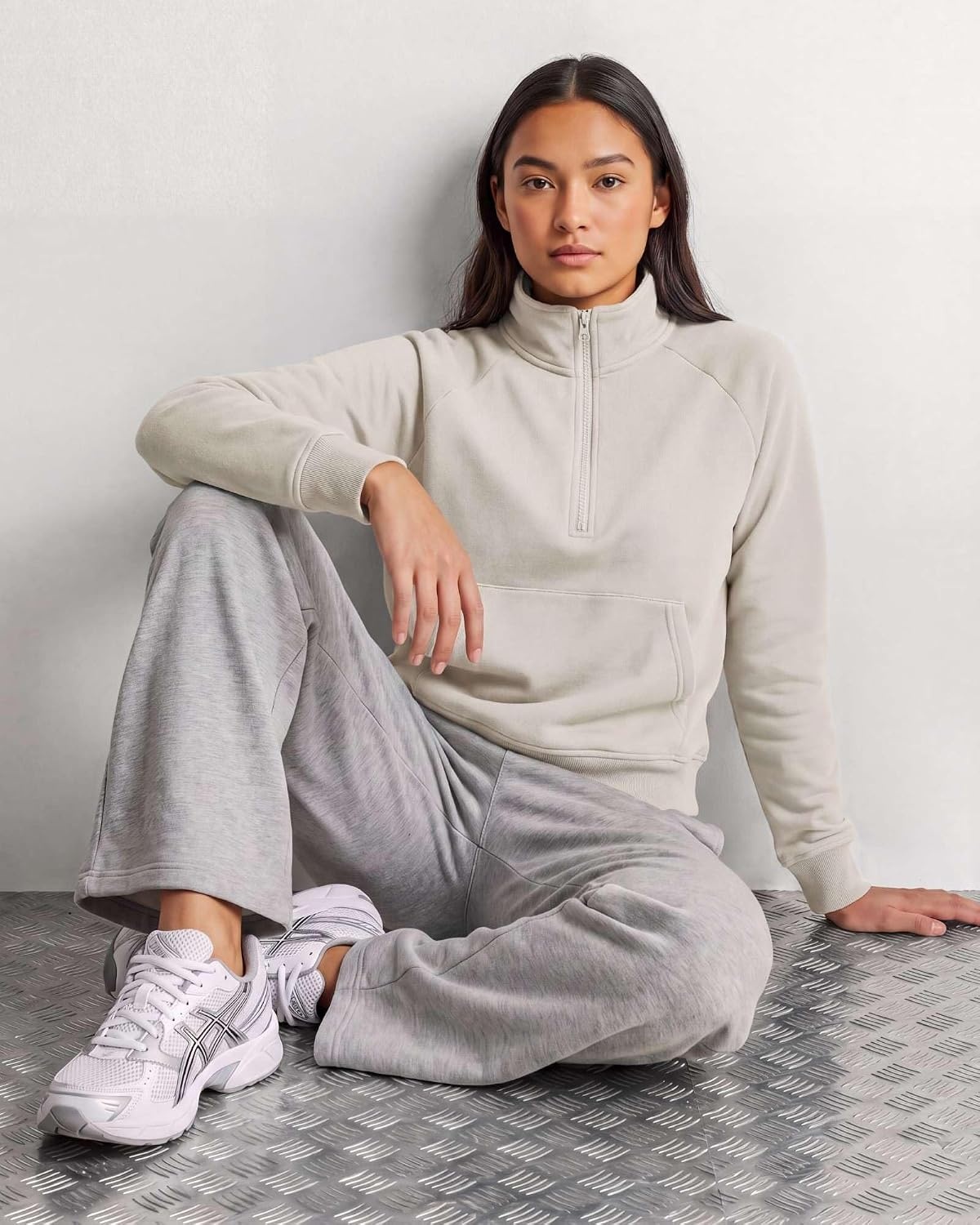 image:image2 Pack Womens Fleece Half Zip Pullover Mock Neck Sweatshirt Sweater TopsSolid Polar Night Solid Orchid Petal