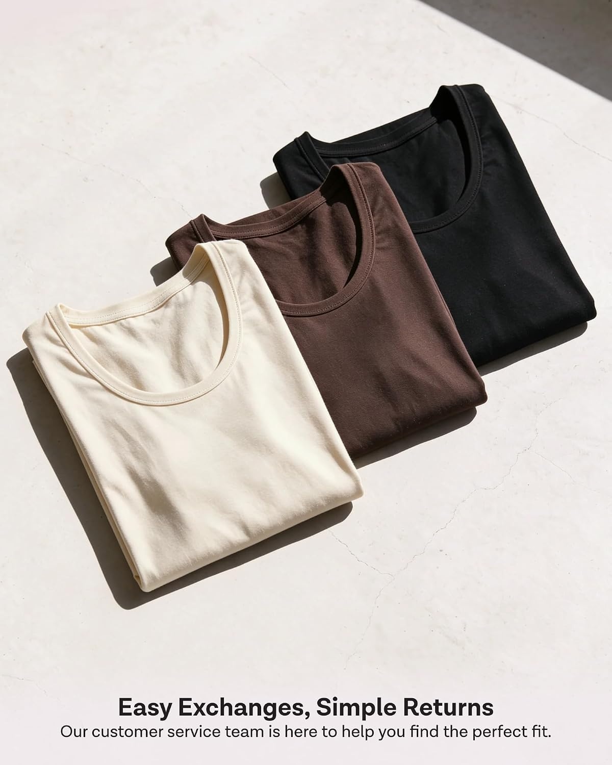 image:image3 Pack Womens Cotton Scoop Neck Long Sleeve Shirts Tops Casual Work TeesSolid Black Solid Burgundy Charcoal Heather