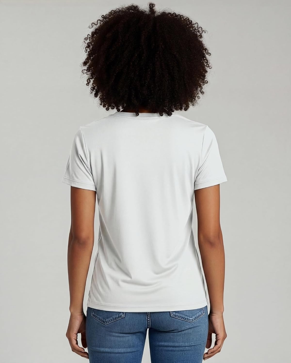 image:image4 Pack Womens Cotton Short Sleeve V Neck T Shirts Casual Tops Basic TeesSet 15