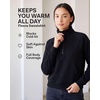 2 Pack Womens Fleece Half Zip Pullover Mock Neck Sweatshirt Sweater Tops(Solid Black  Grey Heather)