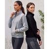2 Pack Womens Fleece Half Zip Pullover Mock Neck Sweatshirt Sweater Tops(Solid Black  Grey Heather)