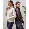 2 Pack Womens Fleece Half Zip Pullover Mock Neck Sweatshirt Sweater Tops(Solid Chocolate Torte  Solid Moonbeam)