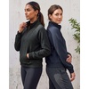2 Pack Womens Fleece Half Zip Pullover Mock Neck Sweatshirt Sweater Tops(Solid Navy Blazer  Charcoal Heather)