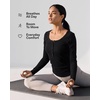 3 Pack Womens Cotton Henley Shirts Long Sleeve Button Tops Casual Work Tees(Solid Black  Charcoal Heather  Solid Bright White)
