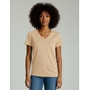 4 Pack Women’s Cotton Short Sleeve V Neck T Shirts Casual Tops Basic Tees(Set 1)